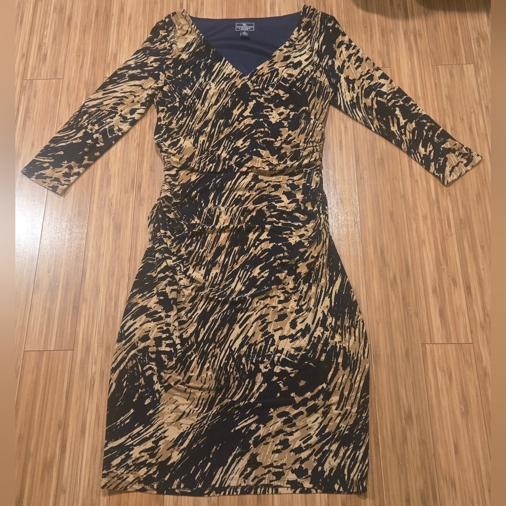 NWOT American Living Black and Gold Long Sleeve Dress